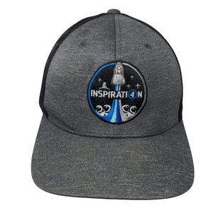 Inspiration Snapback Mesh Back Trucker Hat Gray One Size Embroidered